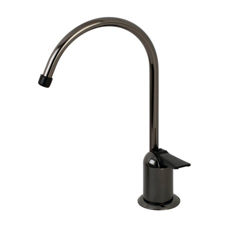 KINGSTON BRASS Water Onyx Single-Handle Cold Water Filtration Faucet, Bright Black SS NK6190